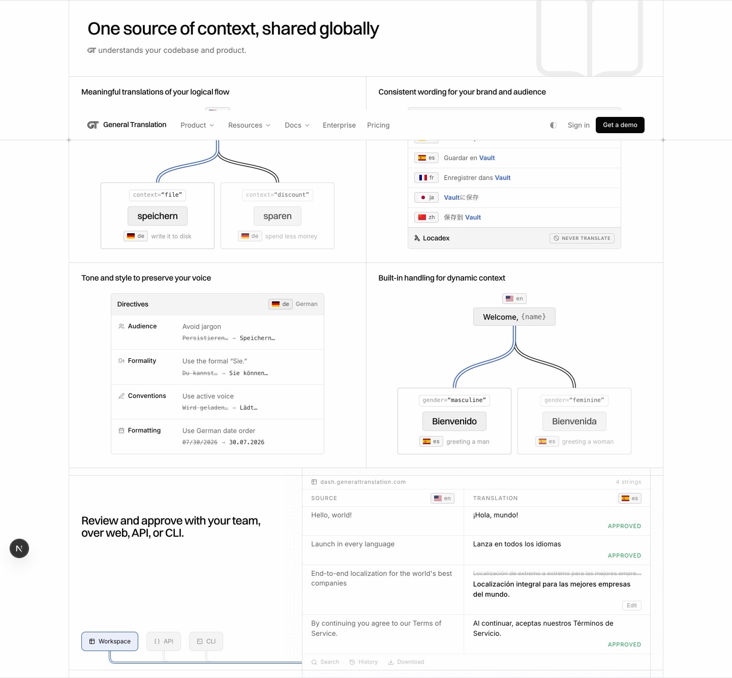 Context platform section: desktop, light theme