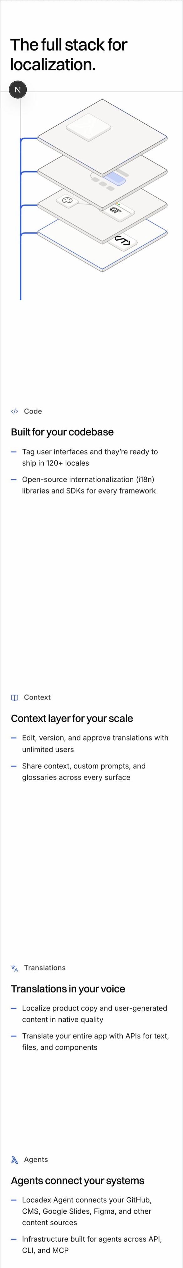 Stack story section: mobile, light theme